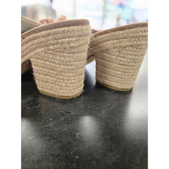 TOMS Striped Espadrille Wedge Mules - Size 9.5 Junie - Picture 4 of 7
